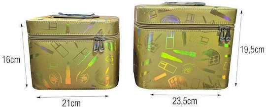 Metallic Cosmetic Case Silver