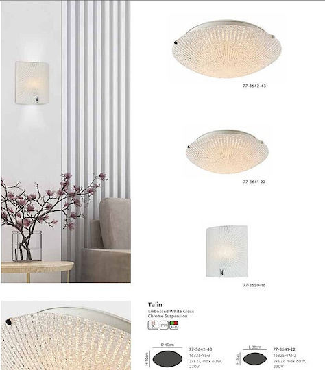 Home Lighting Deckenleuchte 30cm Weiß mit Fassung E27