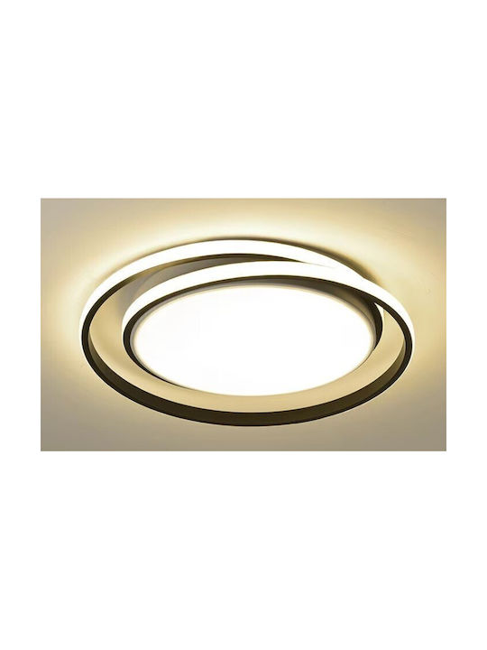 Home Lighting Πλαφονιέρα Οροφής 47εκ. Μαύρη με Ενσωματωμένο LED