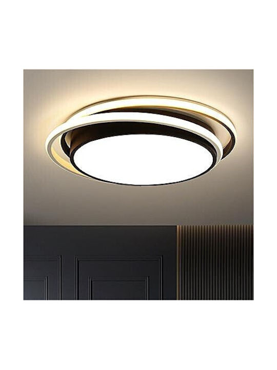 Home Lighting Πλαφονιέρα Οροφής 47εκ. Μαύρη με Ενσωματωμένο LED