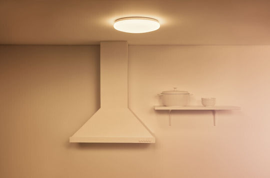 WiZ Smart Deckenleuchte 32cm Weiß mit Integrierter LED und Fernbedienung
