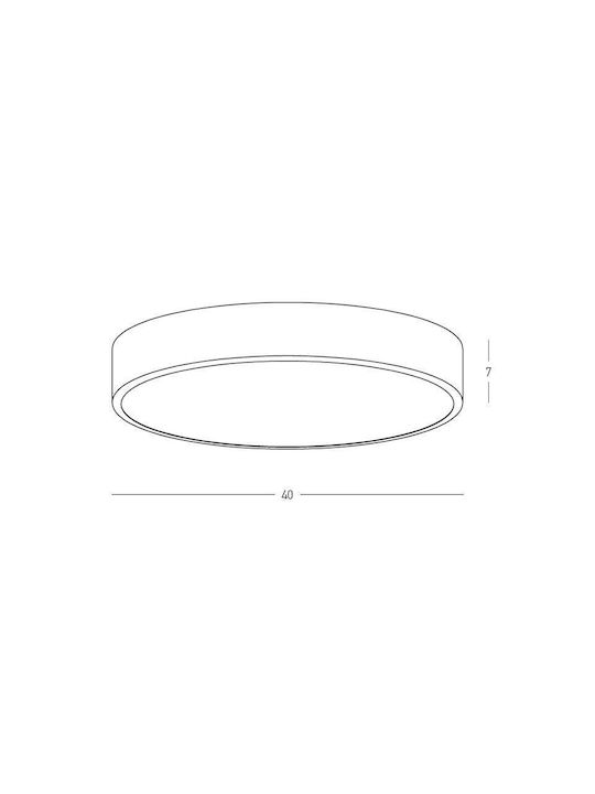 Zambelis Lights Ceiling Mount Light Black with Integrated LED