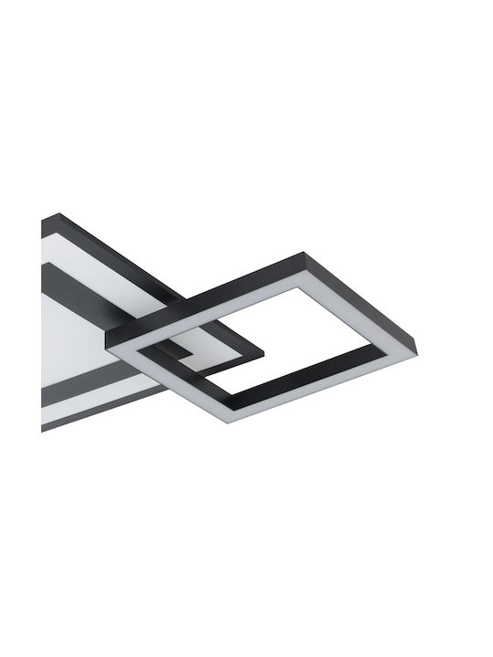 Eglo Savatarila-Z Smart Ceiling Mount Light 45cm Black with Integrated LED and Remote Control