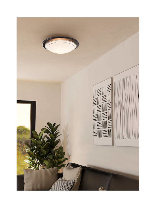 Eglo Planet Ceiling Mount Light 29cm Black with Socket E27