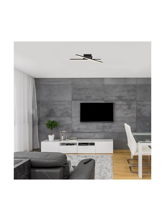 Rabalux Svetlana Ceiling Mount Light 46.5cm Black with Integrated LED