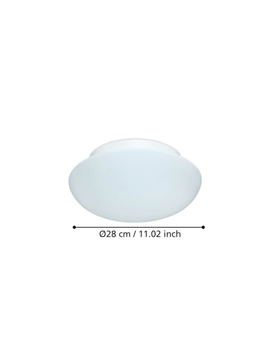 Eglo Ella Ceiling Mount Light Bathroom 28cm White with Socket E27