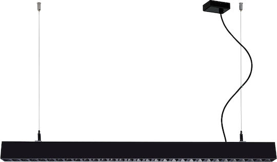 Viokef Longo Deckenleuchte 120.5cm Schwarz mit Integrierter LED