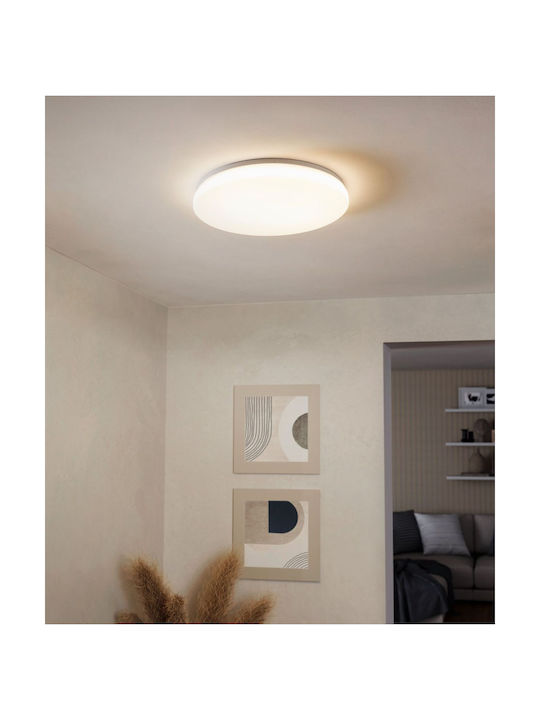 Eglo Totari-z Smart Ceiling Mount Light 53cm White with Integrated LED and Remote Control