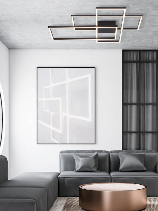 Zambelis Lights Ceiling Mount Light 90cm Black with Integrated LED