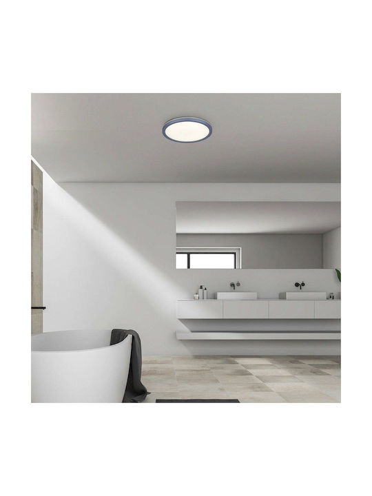 Rabalux Lambert Ceiling Mount Light Bathroom 28cm Silver with Integrated LED