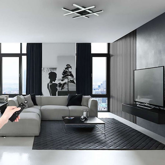 Atman Mallorca Таванно осветление 70бр Черен с Вграден LED и Дистанционно Управление