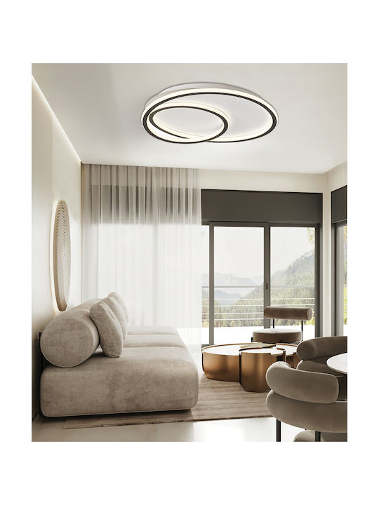Viokef Arla Ceiling Mount Light Black with Integrated LED