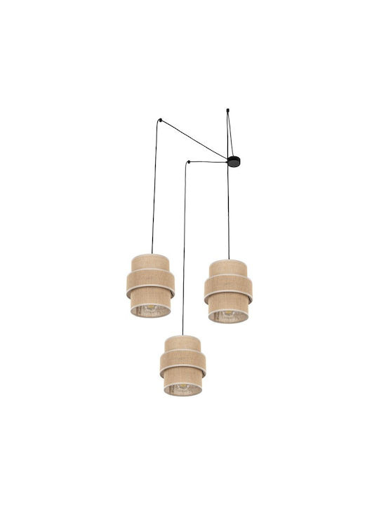 TK Lighting Πλαφονιέρα Οροφής Μπεζ με Ντουί E27