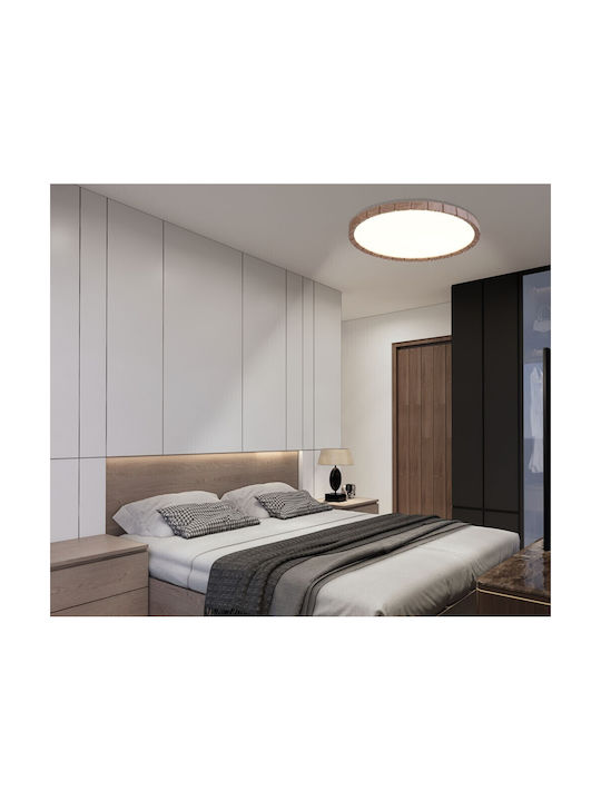 Lightex Plafonieră de Tavan Aurie cu LED Integrat și Telecomandă