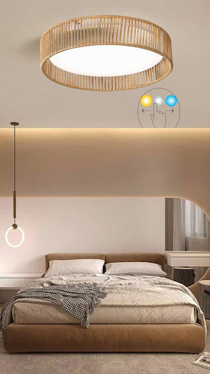 Lightex Deckenleuchte Weiß mit Integrierter LED und Fernbedienung
