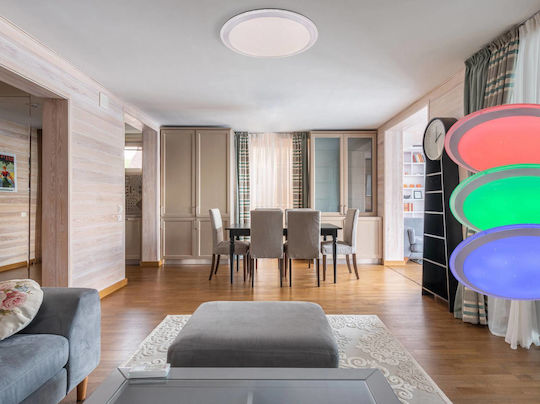 Globo Lighting Inteligent Plafonieră de Tavan 53buc Albă cu LED Integrat și Telecomandă