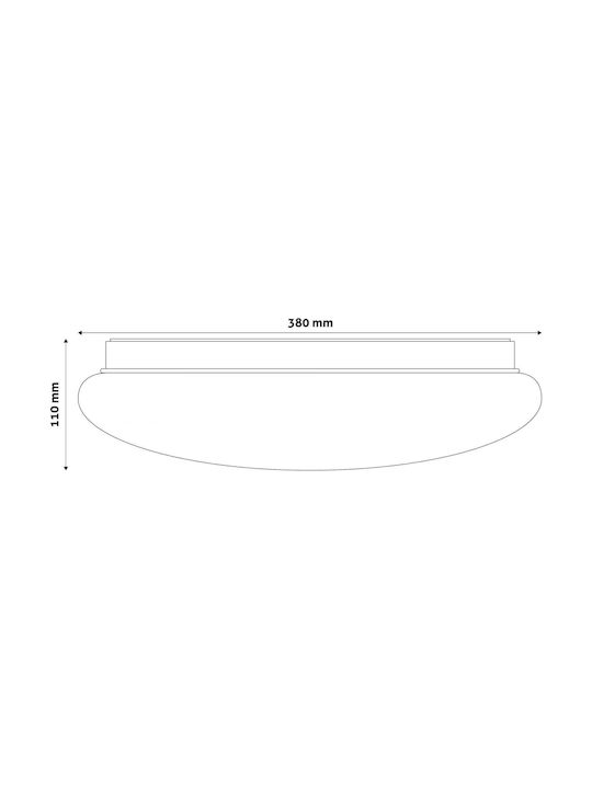 Avide ACLO38CW-24W Ceiling Mount Light 38cm White with Integrated LED