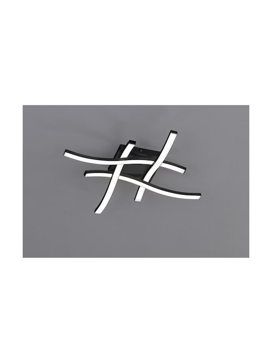 Trio Lighting Route Ceiling Mount Light 46cm Black with Integrated LED