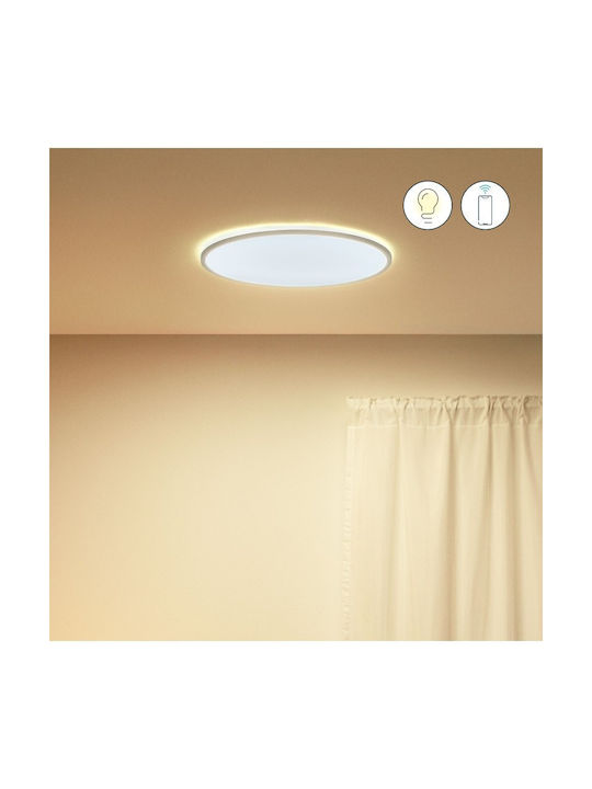 WiZ Smart Deckenleuchte 43cm Weiß mit Integrierter LED und Fernbedienung