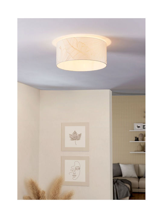 Eglo Bucamaranga Ceiling Mount Light 47.5cm White with Socket E27