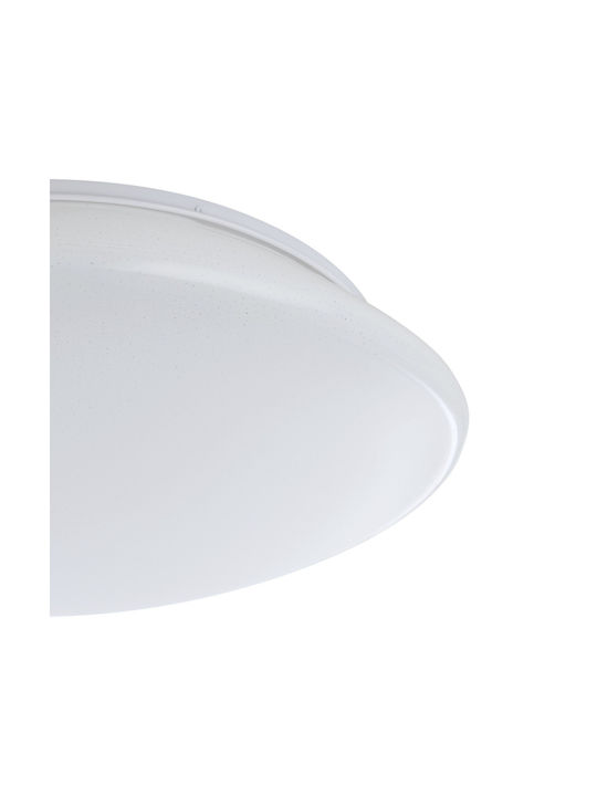 Eglo Sileras Smart Ceiling Mount Light 60cm White with Integrated LED and Remote Control