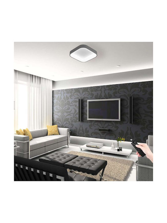 Atman Las Palmas Ceiling Mount Light 50cm Gray with Integrated LED and Remote Control