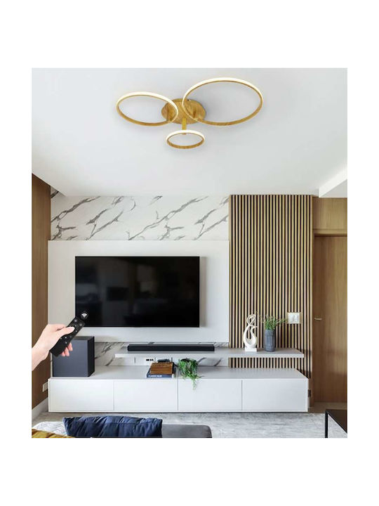 Atman Sevilla Ceiling Mount Light 45cm Beige with Integrated LED and Remote Control