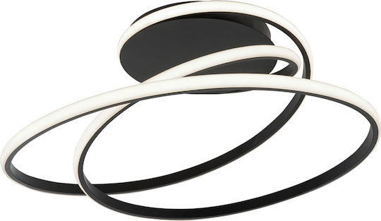 Viokef Deckenleuchte 54cm Schwarz mit Integrierter LED