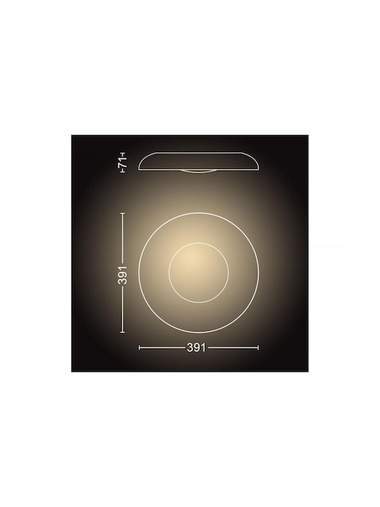Philips Hue Still Smart Πλαφονιέρα Οροφής 39.1εκ. Λευκή με Ενσωματωμένο LED