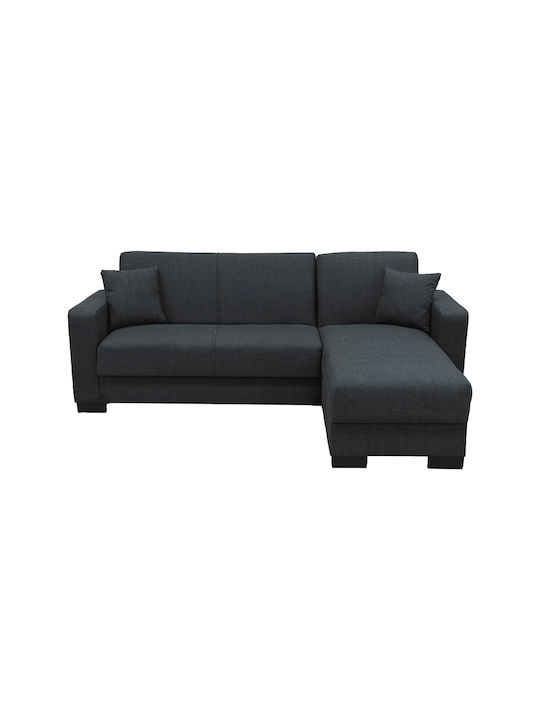 Dumma Corner Sofa Bed with Reversible Corner & Storage Space Anthracite 226x146x86 cm