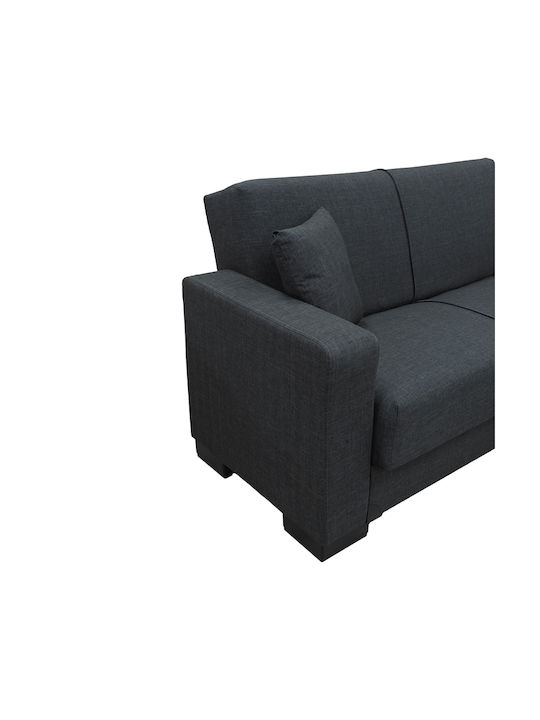 Dumma Corner Sofa Bed with Reversible Corner & Storage Space Anthracite 226x146x86 cm