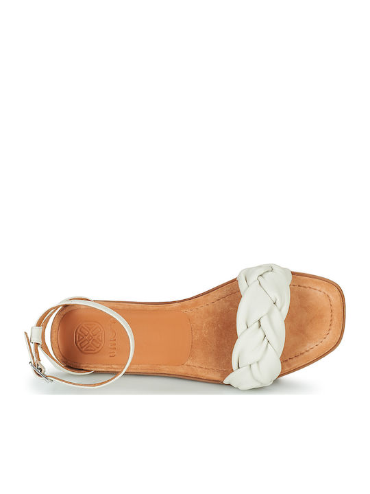 Celanda Flache Damen Sandalen Weiß