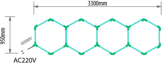 Einparts LED Panel με Ψυχρό Λευκό Φως 6500K