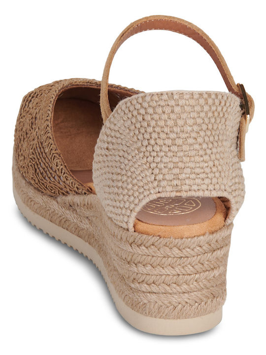 Ceuta Damenplattformen in Stil Espadrilles Braune