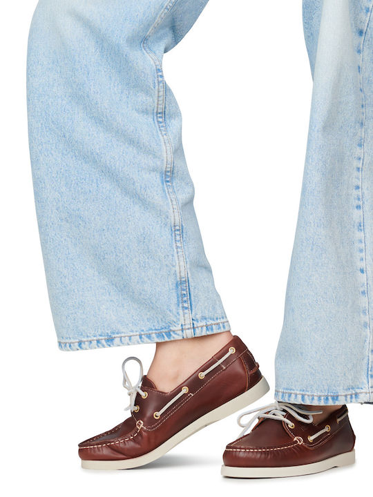 Γυναικεία Boat Shoes σε Καφέ Χρώμα