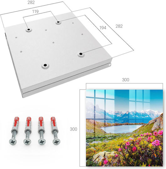 Tulup Κλειδοθήκη Τοίχου Μεταλλική 50 θέσεις 30x30x5cm