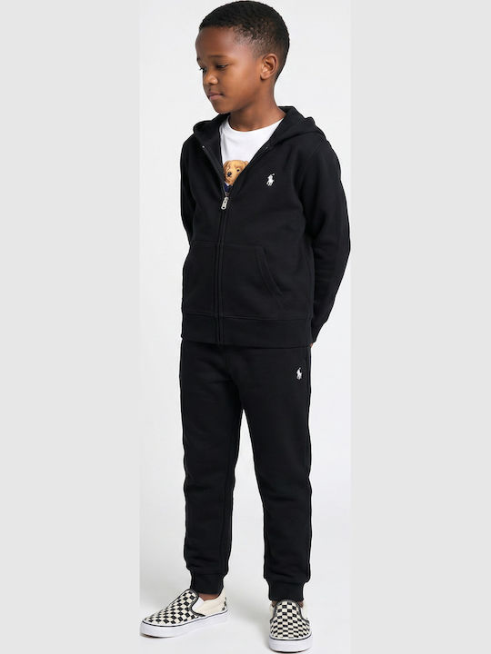 Kinder-Sweatshirt Strickjacke mit Kapuze Schwarz