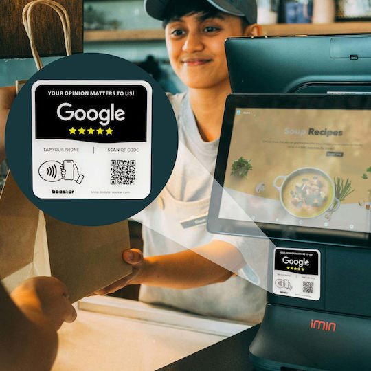 Tap Google Review Plate Tap Instant Reviews Compatible All Phones Reusable Smart Tap Nfc & Qr 12 X 12 Cm Mount Anywhere 3m Adhesive 5-pack