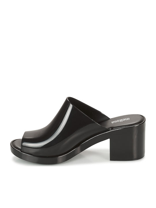 Damen Pantoletten mit Absatz in Schwarz Farbe