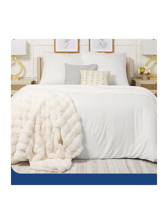 Set Huse Pentru Pilote 200x220cm Dublu Cu 2 Fețe De Pernă Bej