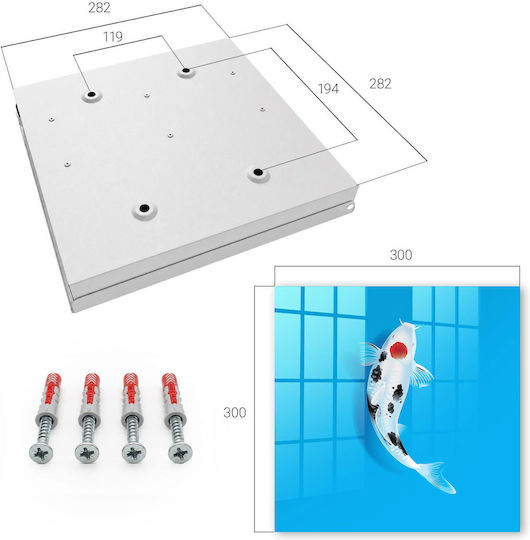Tulup Metallic Wall Key Hook 50 Hooks 30x30x5cm