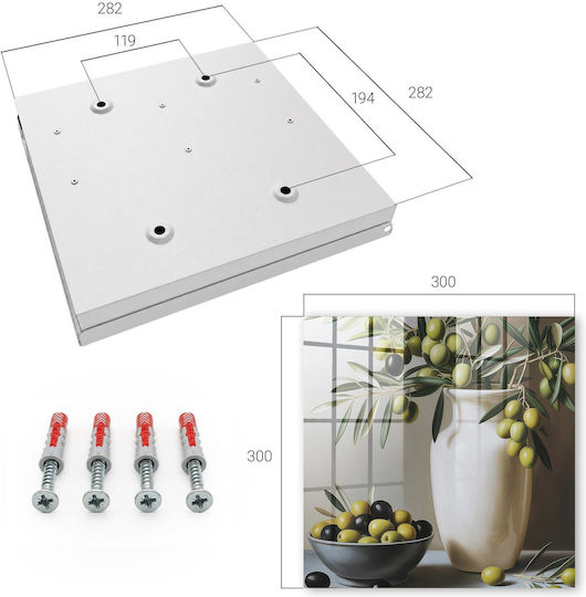 Tulup Κλειδοθήκη Τοίχου Μεταλλική 50 θέσεις 30x30x5cm