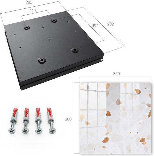 Tulup Metallic Wall Key Hook 50 Hooks 30x30x5cm