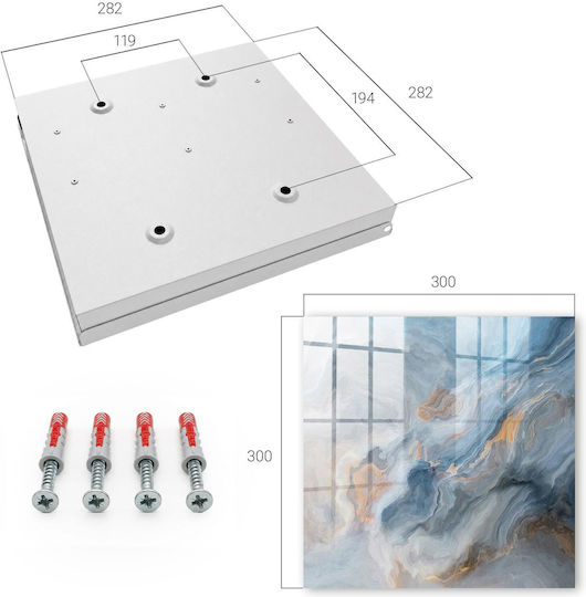 Tulup Metallic Wall Key Hook 50 Hooks 30x30x5cm