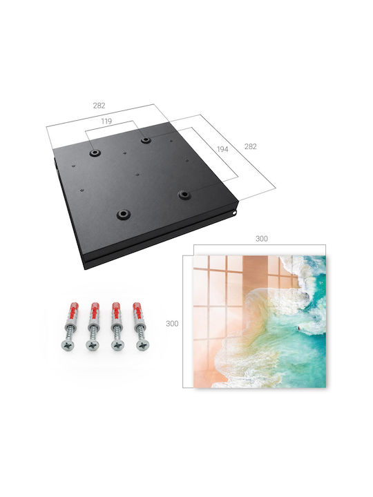 Tulup Agățătoare Chei De Perete Metalică 50 Compartimente 30x30x5cm