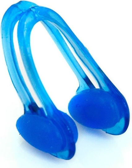 Aqua Speed Plastic Nose Clip 01 Swimming Blue Silicone Tips