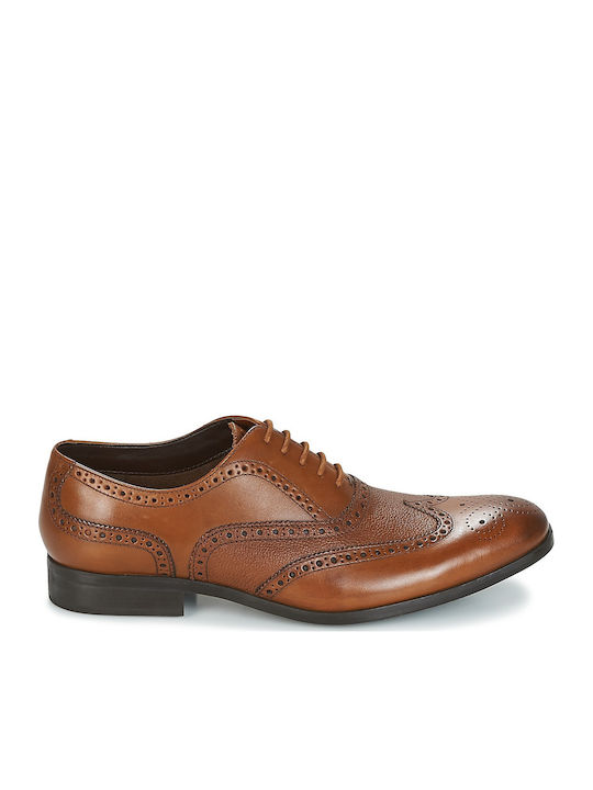 Limit Δερμάτινα Ανδρικά Oxfords Καφέ