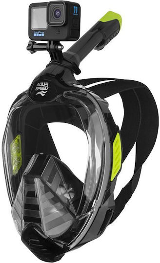 Aquaspeed Veifa Zx 38 Водолазна Маска Силиконова Full Face Черна