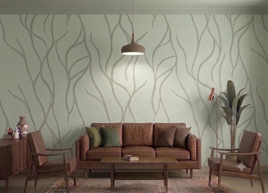 Wall Wallpaper Vinyl Beige 1050x53cm