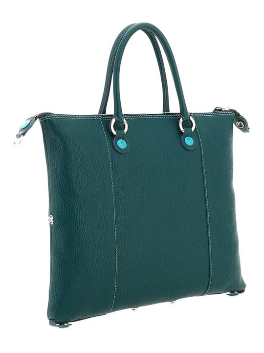 G3 Plus Size F/W 26-27 Leather Women's Shopper Bag Green